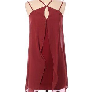 BCBGeneration Strappy Chiffon-Overlay Mini Dress